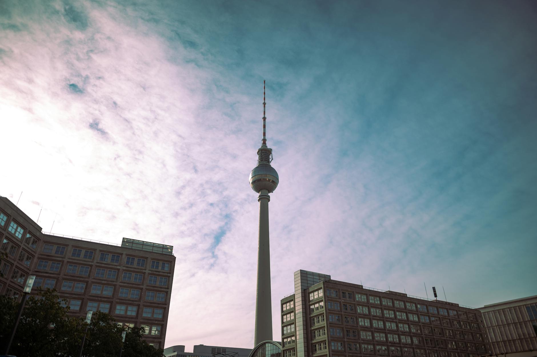 Wide cinematic view of the Berlin skyline at dusk, representing the GITEX Europe 2026 venue.