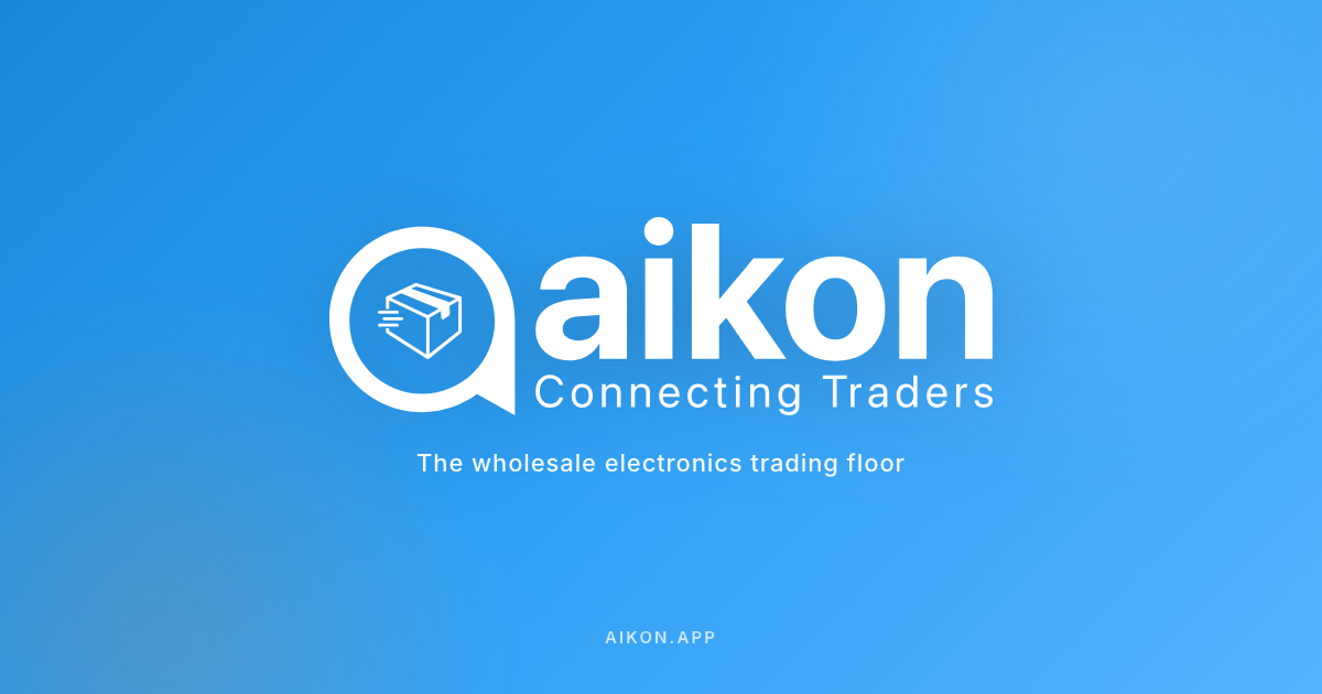 Aikon, the trusted live trading floor for verified wholesale electronics traders.